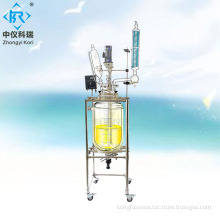 Reactor Double Layer Jacketed Glass for labs chemical